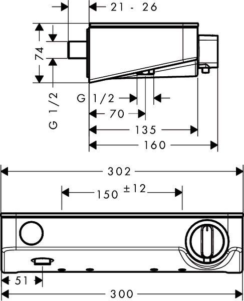 Ecostat Select Термостат для душу HANSGROHE 13171400 13171400 фото