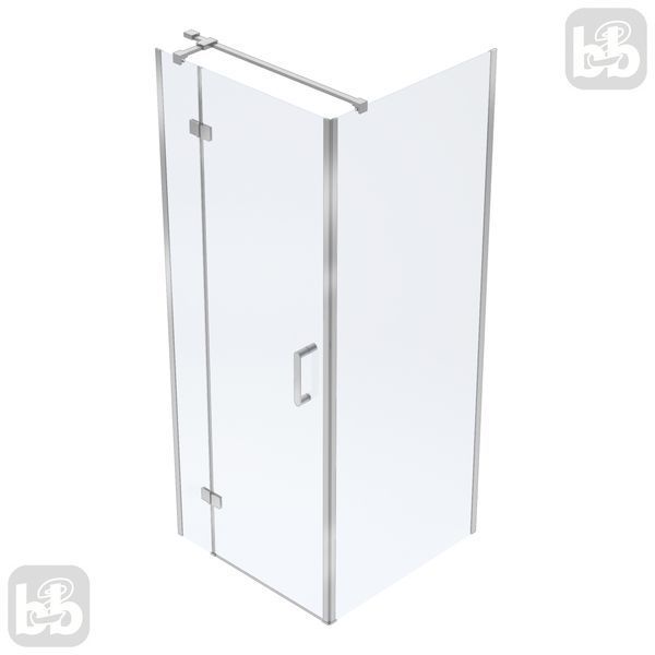 Душевая кабина 90*90 Walk-In распашная без поддона, хром, Volle SOTA 90-C 1038.124501 86236 фото
