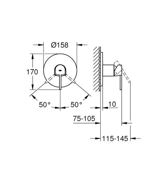 Plus смеситель скрытого монтажа для душа хром Grohe 24059003 24059003 фото