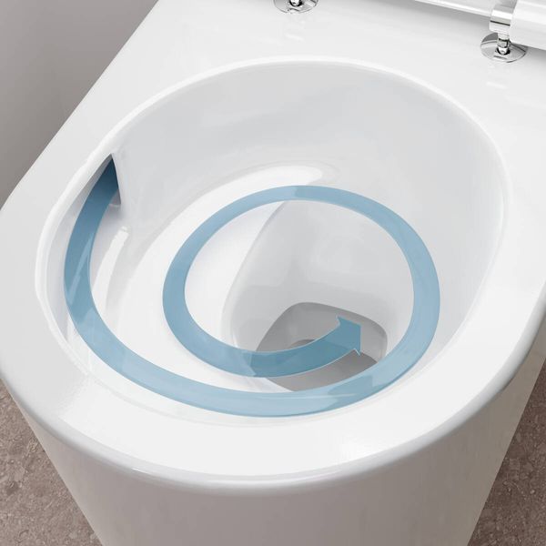ELU PURA S унітаз підвісний 54*36,6см AquaHelix Flush, HygieneEffect, в комплекте з сиденням Slim з функцією SoftClose and QuickRelease HANSGROHE 62025450 62025450 фото