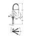Профессиональный Смеситель для кухни с гибким шлангом и лейкой Grohe Eurocube с выдвижным изливом, хром 31395000 31395000 фото 2
