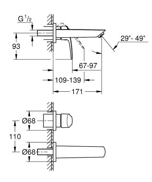 Смеситель для умывальника GROHE EUROSMART 29337003 29337003 фото