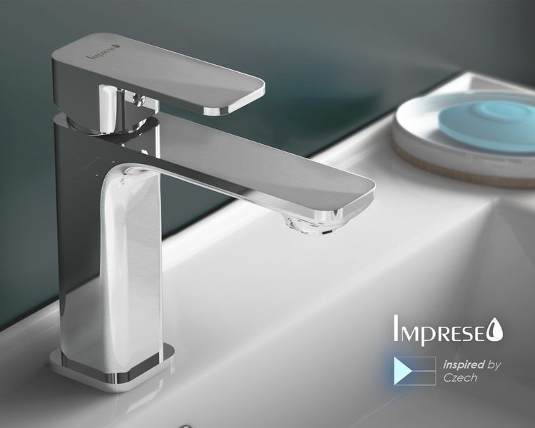 IMPRESE Bilovec 05255 Змішувач для умивальника квадратний 44593 фото