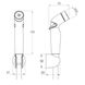 Бидетка: набор для гигиенического душа с лейкой-биде хром, IMPRESE B70313 81869 фото 2