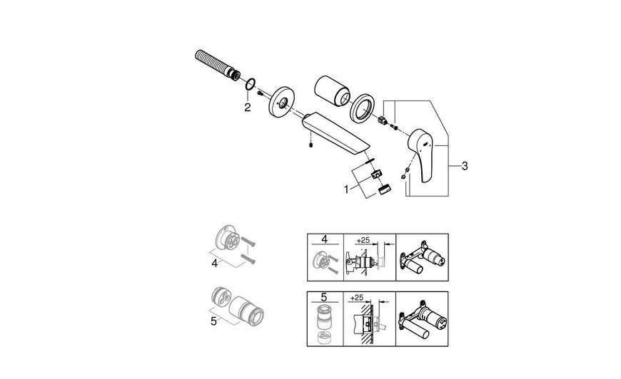 Смеситель для умывальника GROHE EUROSMART 29337003 29337003 фото