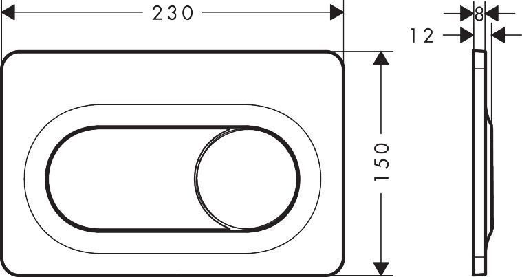 iFRAME ORIGINAL S змивна клавіша, хром HANSGROHE 66002000 66002000 фото