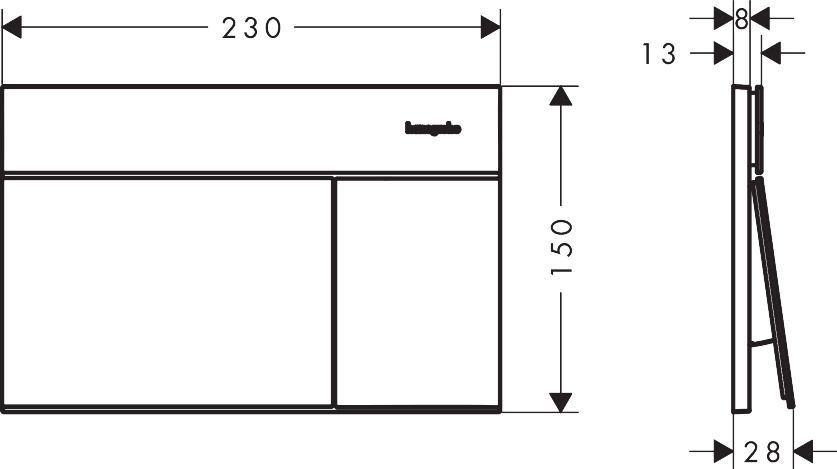 iFRAME ELEMENT E змивна клавіша, шліфованна бронза Hansgrohe 66003140 66003140 фото