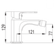 IMPRESE Bilovec никель. Смеситель для биде, soft-cube, латунь. f03100906AA 93824 фото 2