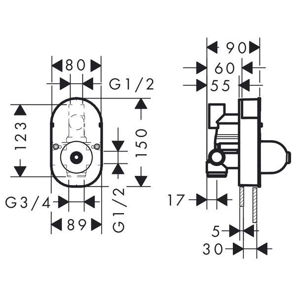 Focus S - прихована частина змішувача для 31746000 HANSGROHE 31741180 HANSGROHE 31741180 31741180 фото
