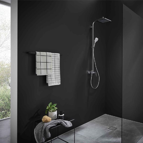 Crometta E 240 1jet Showerpipe Душова система з одноважiльнийним змішувачем, хром HANSGROHE 27284000 27284000 фото